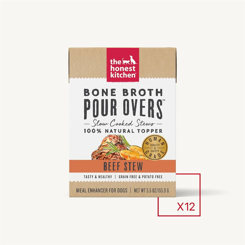 The Honest Kitchen Dog Pour Bone Broth Beef 5,5 Oz, (Case Of 12)