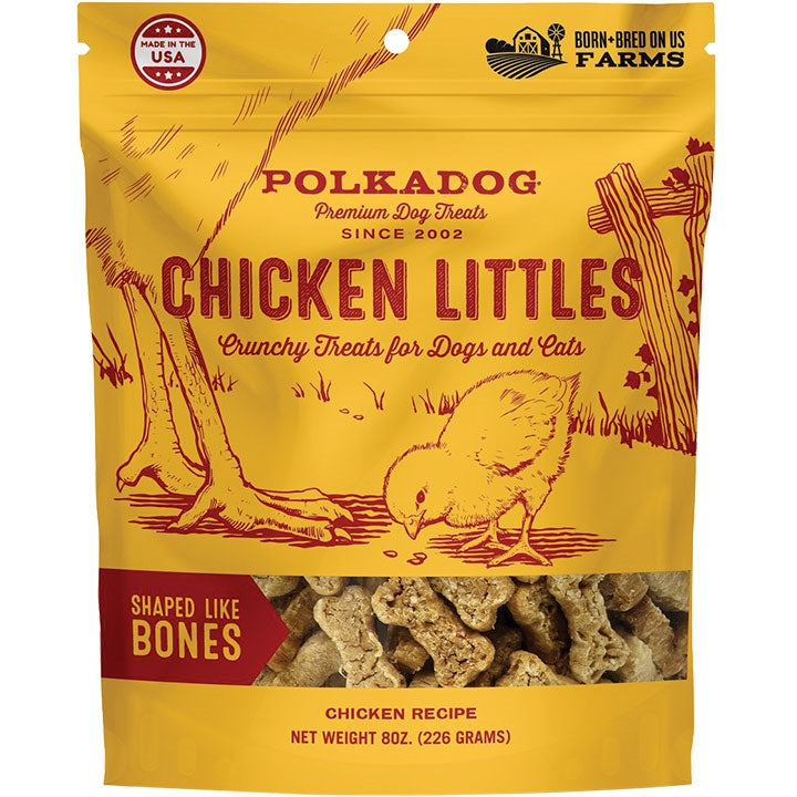 Polka Dog Bakery Dog Chicken Little Bones 8oz,