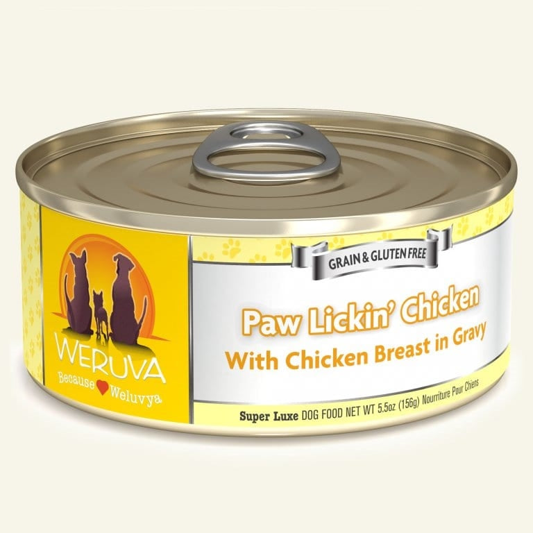 Weruva Dog Paw Lickin Chicken With Chicken Breast In Gravy 5,5oz, Case Of 24