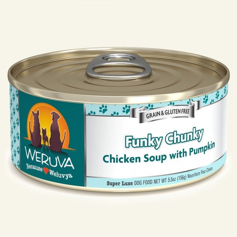Weruva Dog Funky Chunky Chicken Soup with Pumpkin 5,5oz, Case Of 24