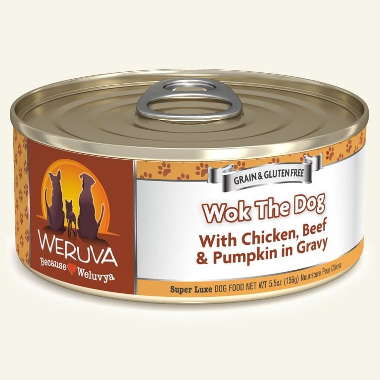 Wok The Dog with Chicken; Beef and Pumpkin in Gravy 5,5oz, Case Of 24