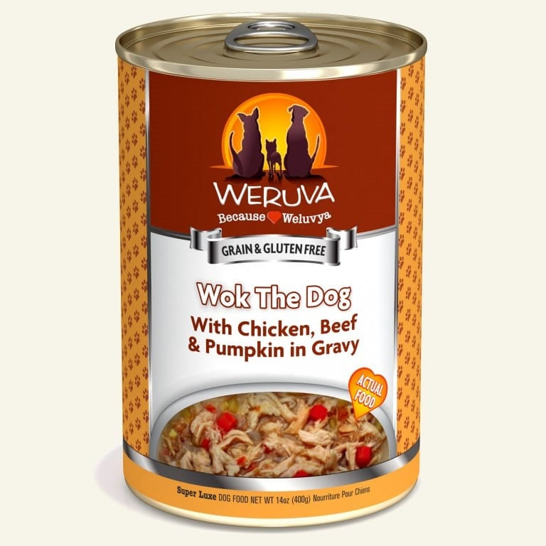 Weruva Wok The Dog With Chicken; Beef And Pumpkin In Gravy 14oz, Case Of 12