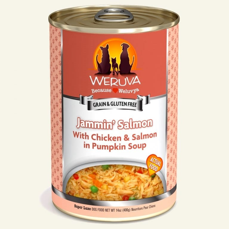 Weruva Dog Jammin Salmon With Chicken And Salmon In Pumpkin Soup 14oz, Case Of 12
