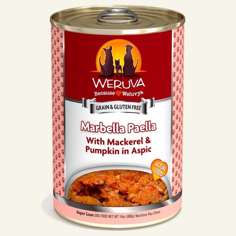 Weruva Dog Marbella Paella With Mackerel And Pumpkin In Aspic 14oz, Case Of 12