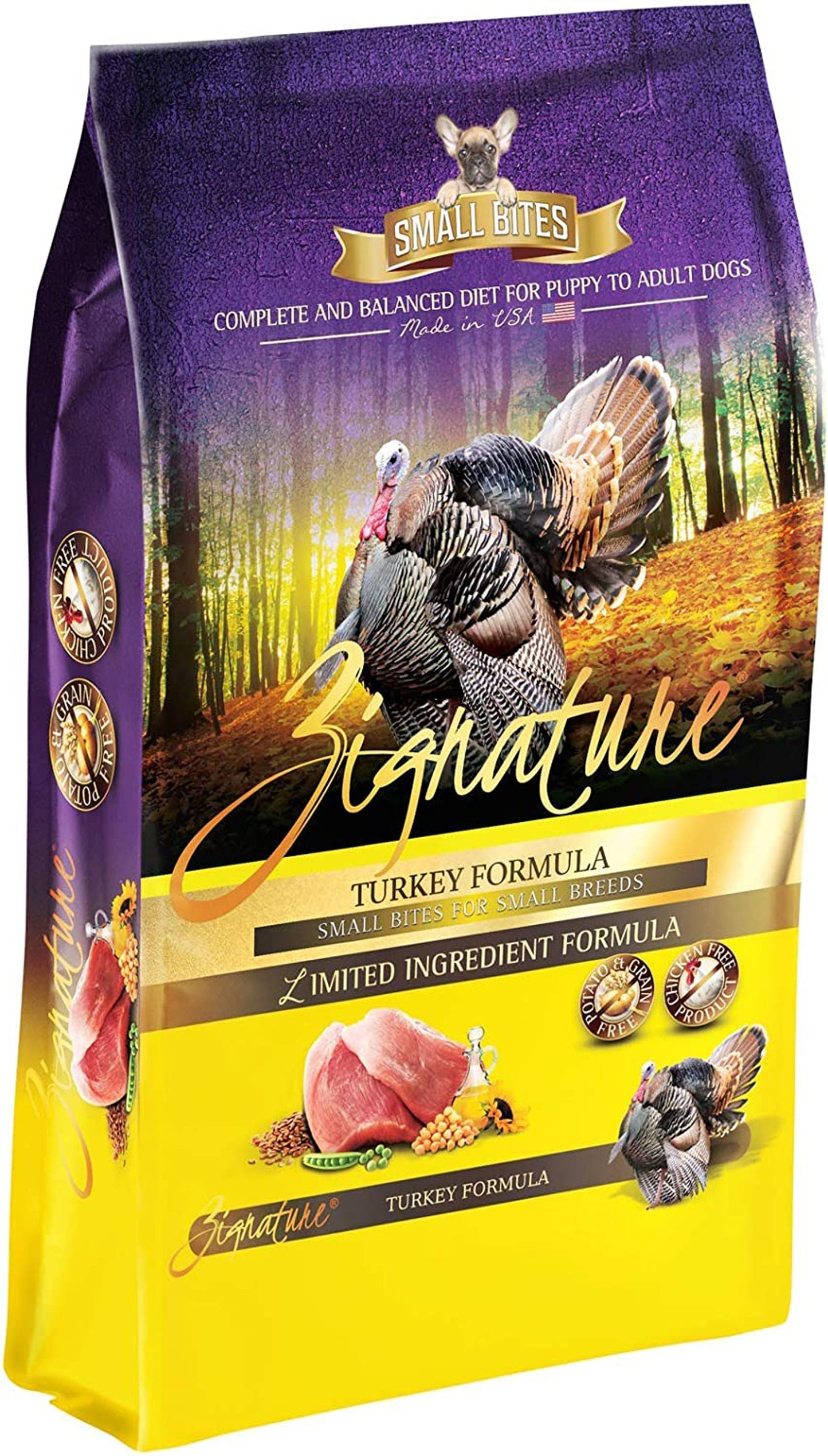 Zignature Dog 4Lb, Small Bite Turkey