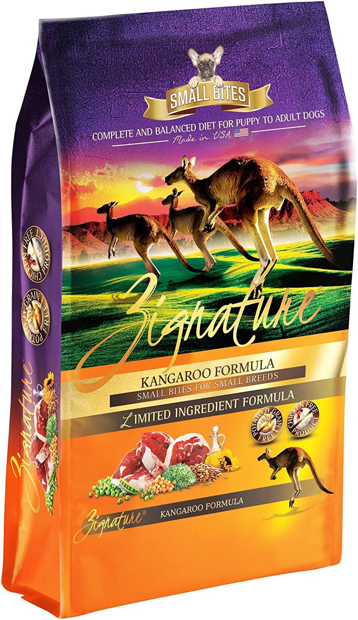 Zignature Dog 4Lb, Small Bite Kangaroo