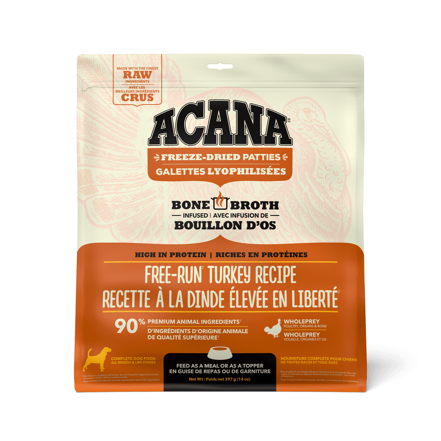 Acana Freeze-Dried Food Patties Free-Run Turkey Recipe