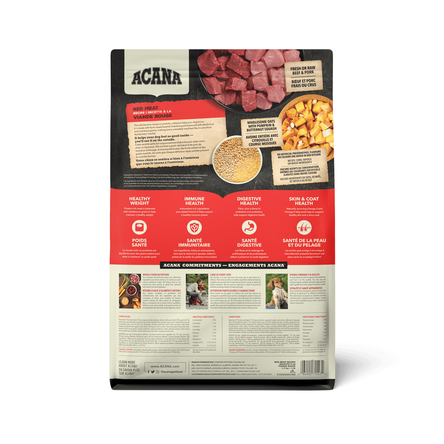 Acana Healthy Grains Ranch Raised Red Meat Dry Dog Food Recipe