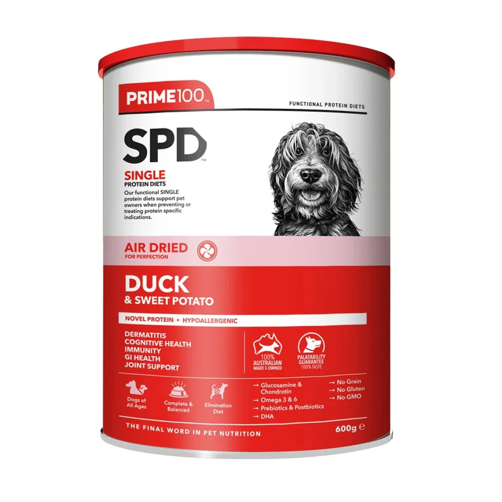 DOG FOOD: Prime100 SPD Air Duck & Sweet Potato 600g