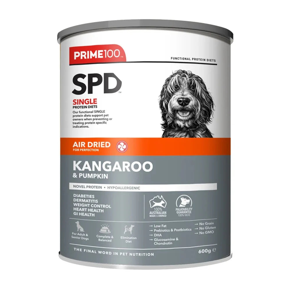 DOG FOOD: Prime100 SPD Air Kangaroo & Pumpkin 600g