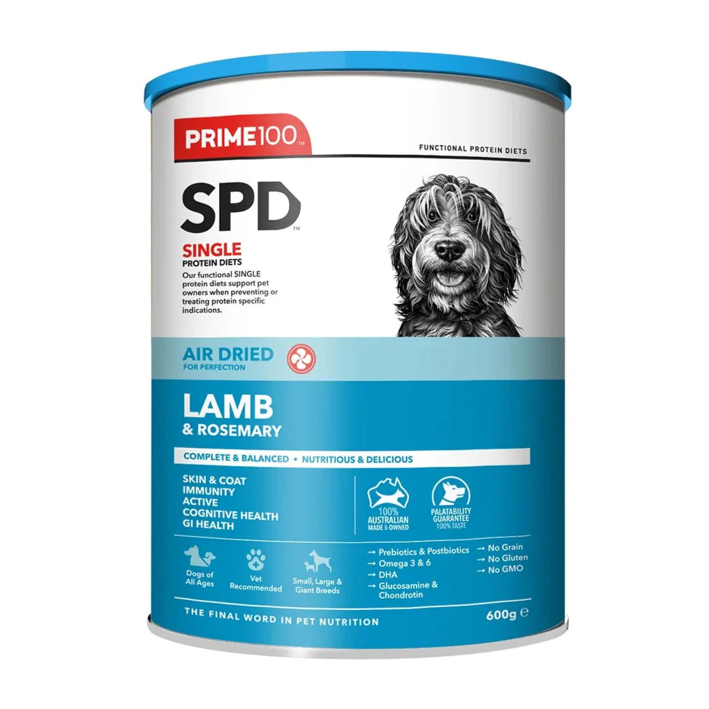 DOG FOOD: Prime100 SPD Air Lamb & Rosemary 600g