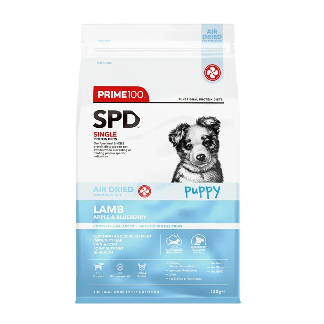 DOG FOOD: Prime100 SPD Air Puppy Lamb, Apple & Blueberry 120g