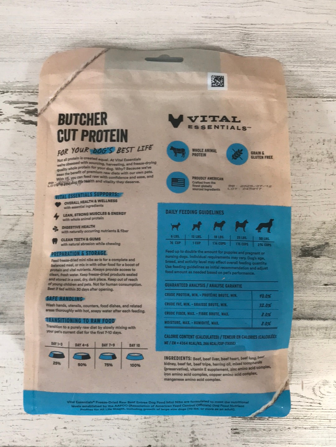 Vital Essentials Beef Freeze Dried Raw Dog Food