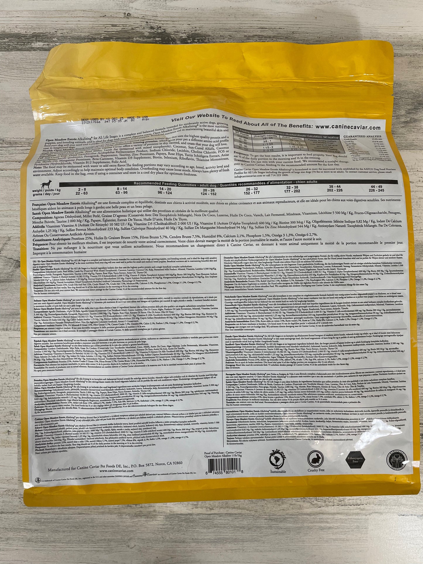 Canine Caviar Open Meadow Holistic Dry Dog Food