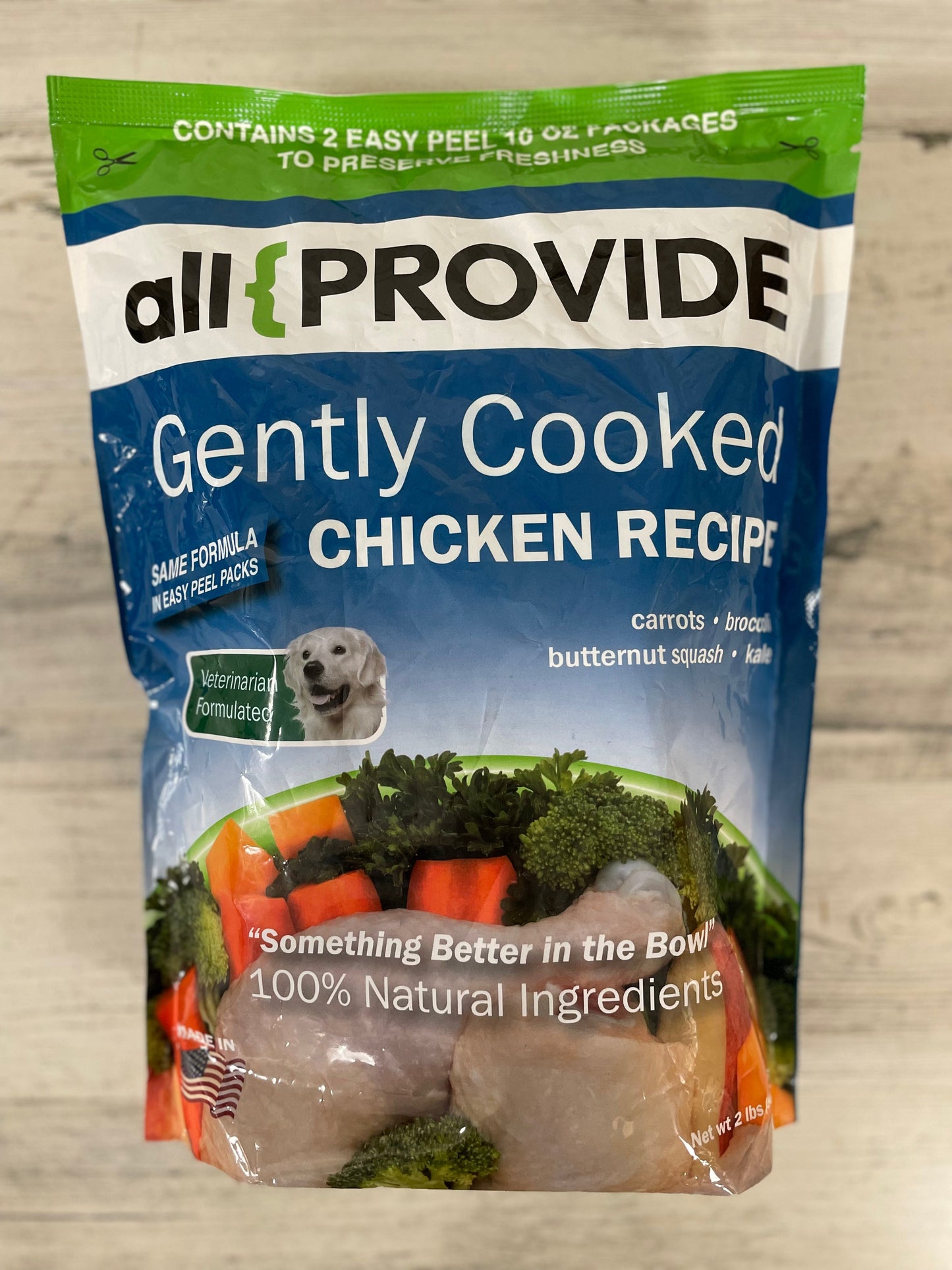 All Provide Chicken Bars Cooked Dog Food 2lb