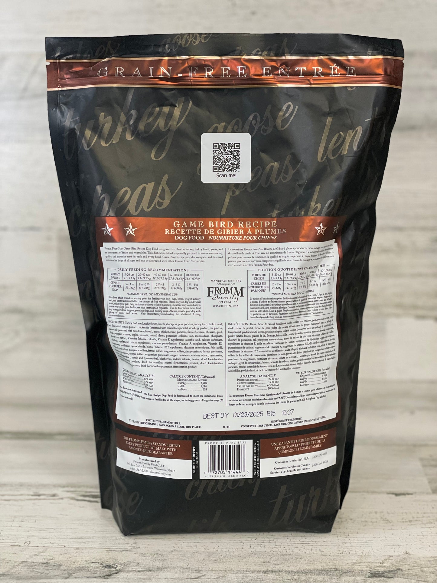 Fromm Game Bird Four Star Grain Free Dry Dog Food