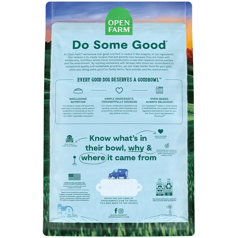 Open Farm GoodBowl Grass-Fed Beef & Brown Rice Recipe for Dogs