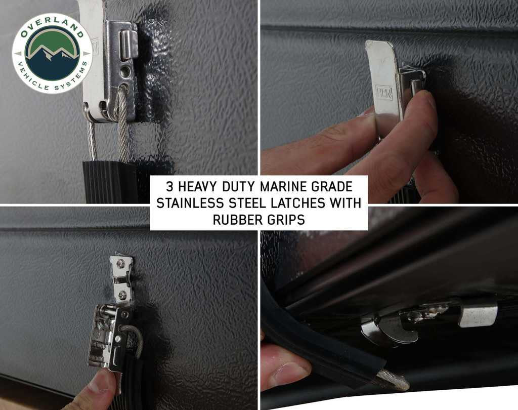 OVS (OVERLAND VEHICLE SYSTEMS) | Roof Top Tent Latches for Bushveld II Roof Top Tent 3 Piece Set (SKU:18189901-W02)