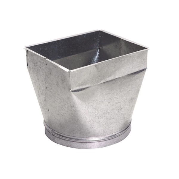 Square to Round Transition Galvanized Steel 14 x 20 x 16 in.