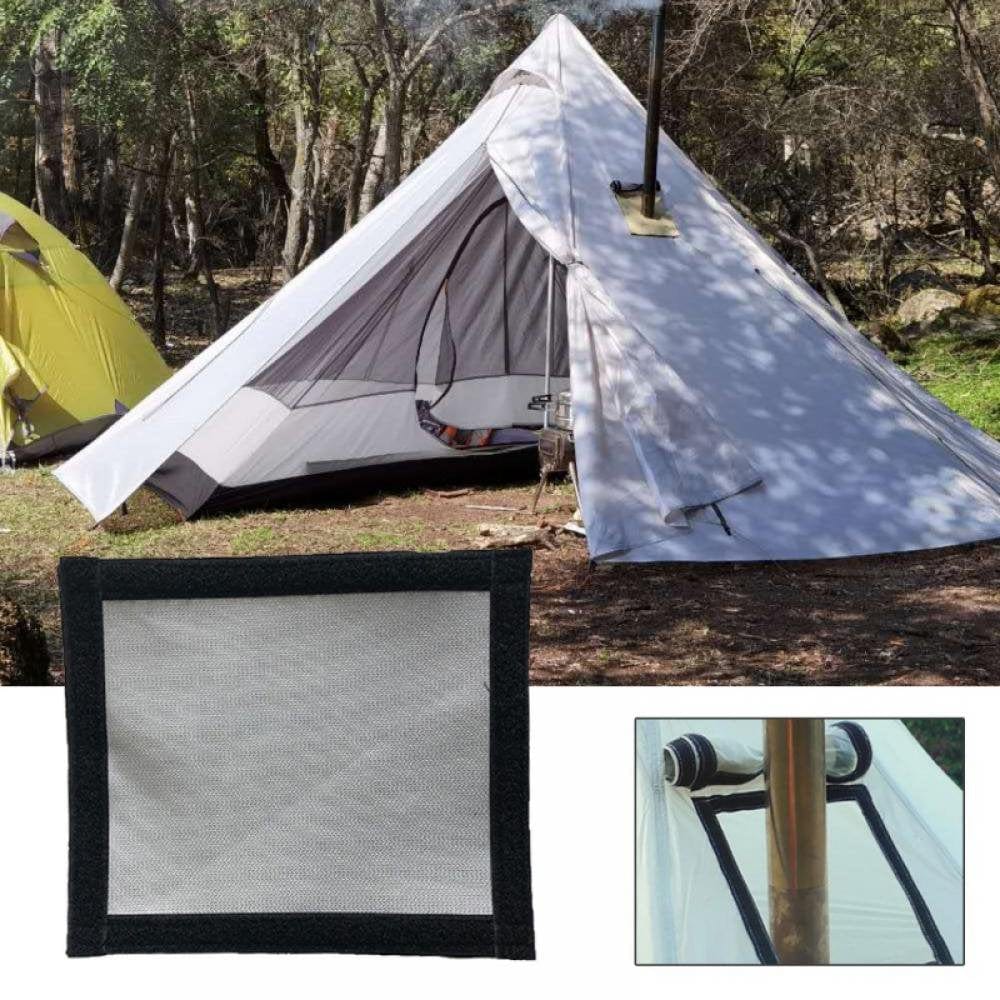 Clearance! Hot Tent Stove Jack Tent Highly Flame-Retardant Firewood Stove Nace Fireproof Anti-Scald Protection Ring Hot Tent Stove Jack
