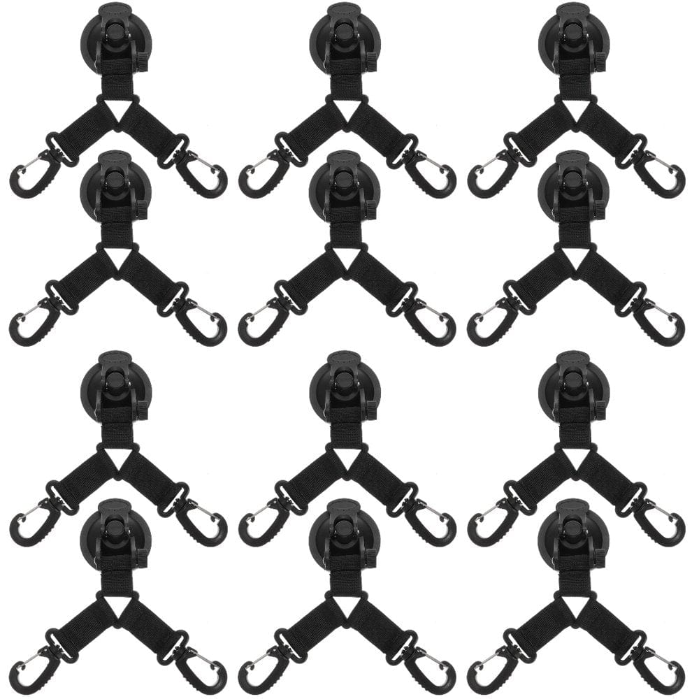 HOMEMAXS 12 Pcs Heavy Duty Car Tent Fixing Hook Suction Anchor Camping Tarp Accessories