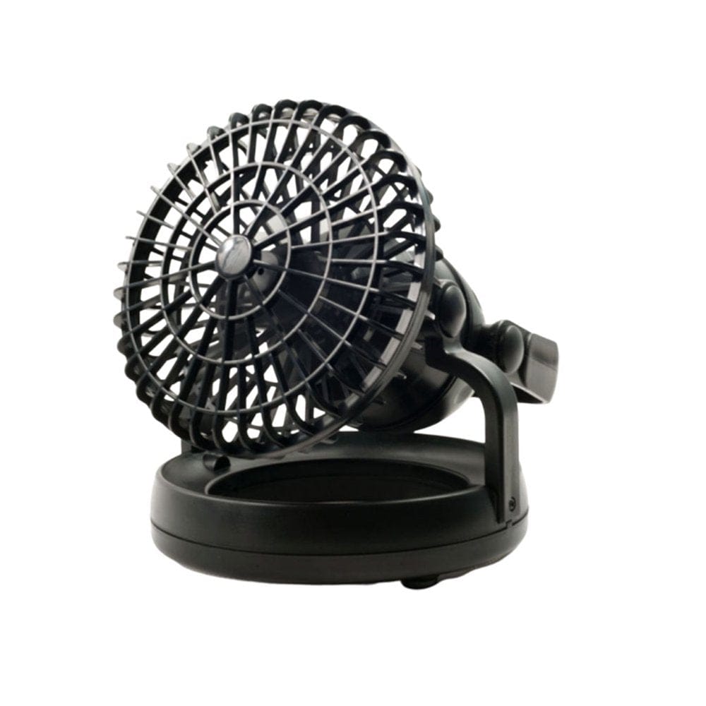 HOMEMAXS Creative LED Tent Camping Ceiling Fan 2 in 1 Multi-Functional 18 LED Camping Tent Lamp (Black, without Battery)