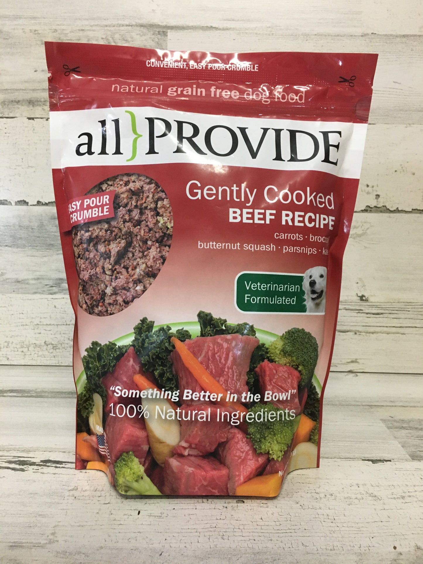 All Provide Beef Bars Cooked Dog Food 2lb