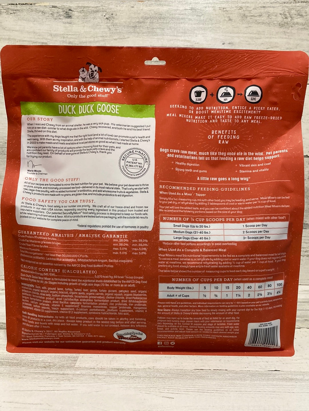 Stella & Chewy's Duck Duck Goose Meal Mixer Freeze Dried Dog Food