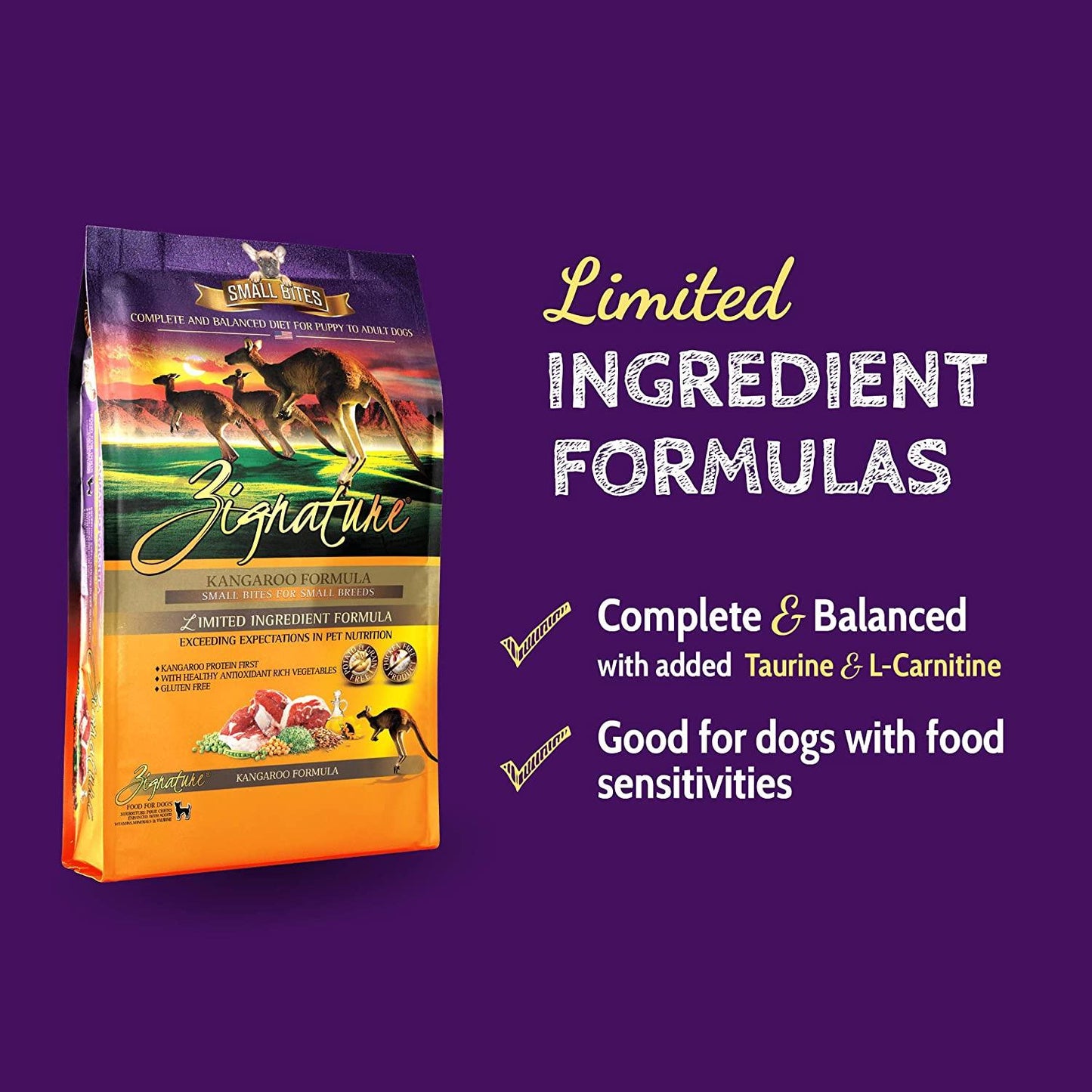 Zignature Limited Ingredient Formula Kangaroo Small Bites