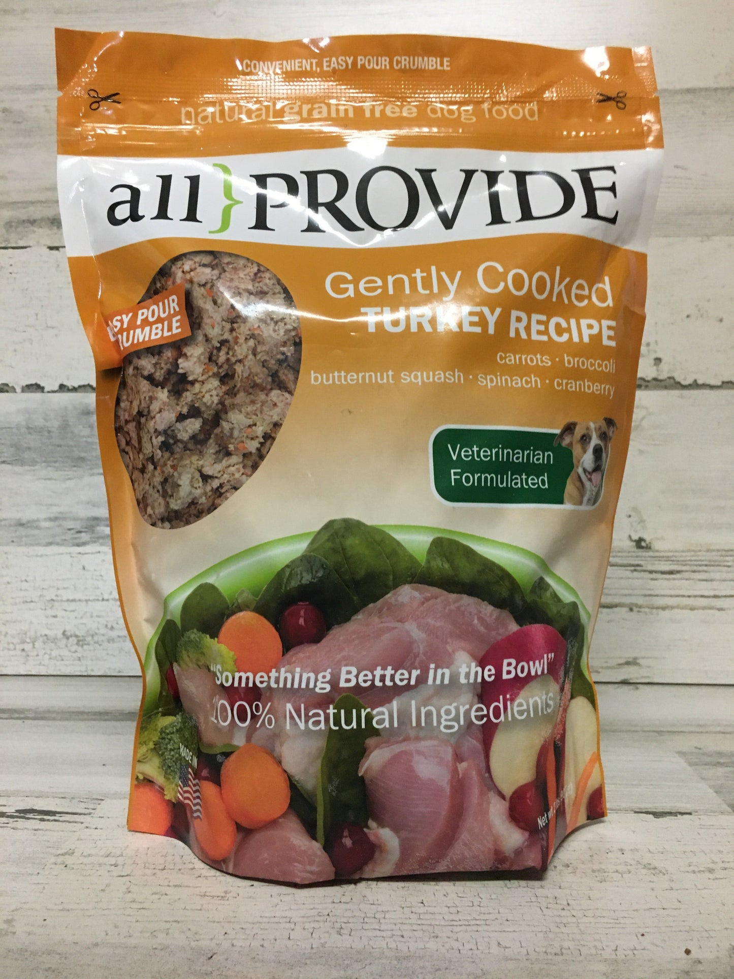 All Provide Turkey Bars Cooked Dog Food 2lb