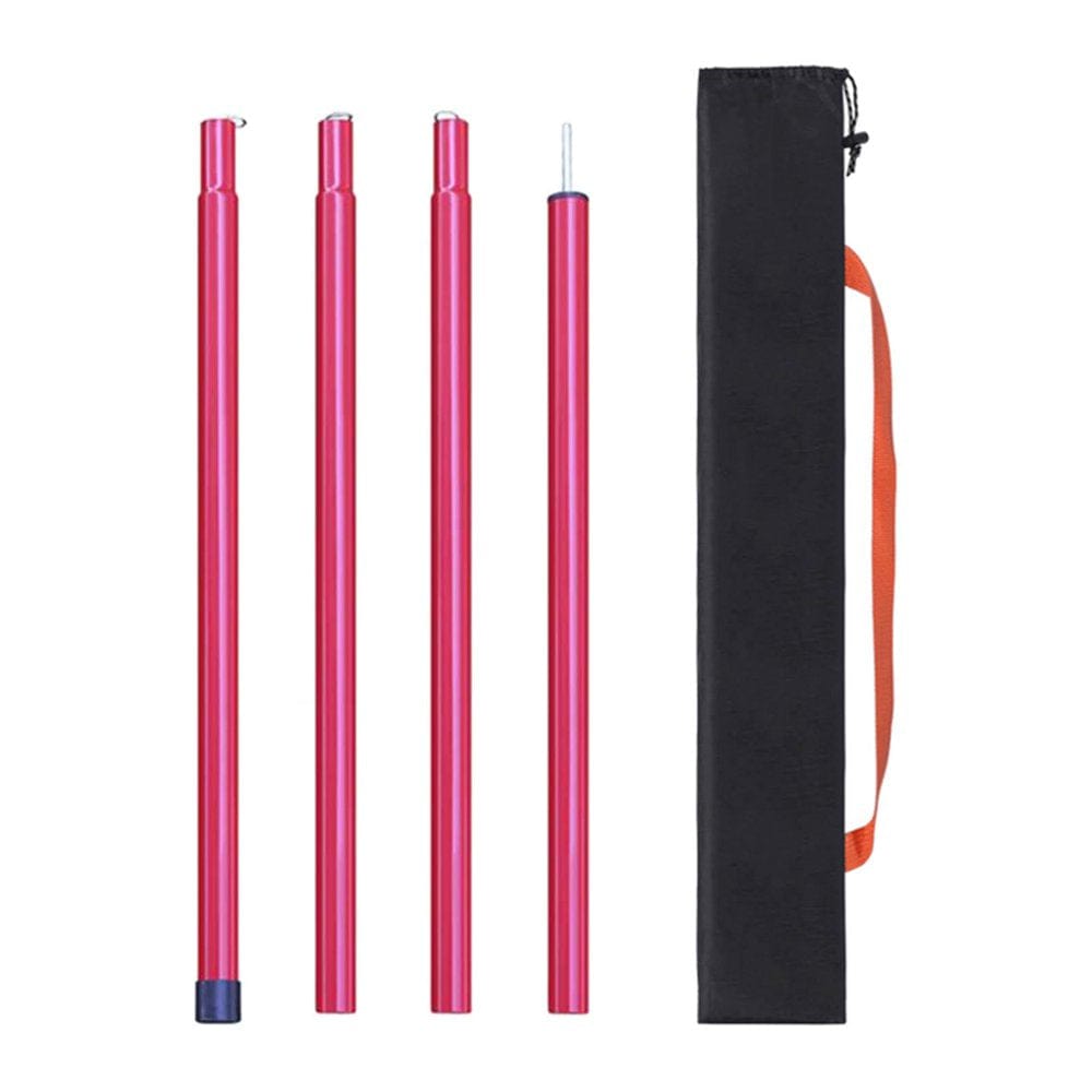 Metal Adjustable Tent Tarp Pole Replacement Accessories Support 2M Black