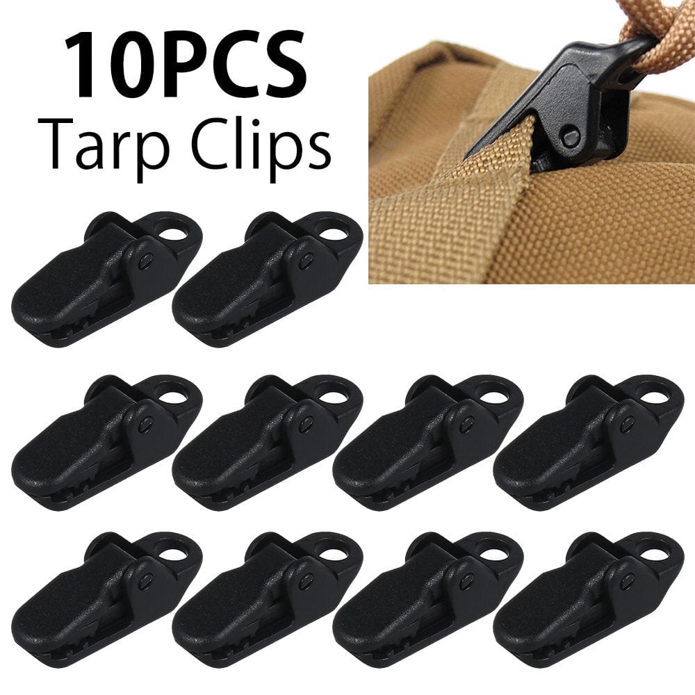Miuline 10 Pcs Tarp Clips Heavy Duty Lock Grip,Shark Tent Fasteners Clips Holder,Cover Bungee Cord Clip, Car Cover Clamp
