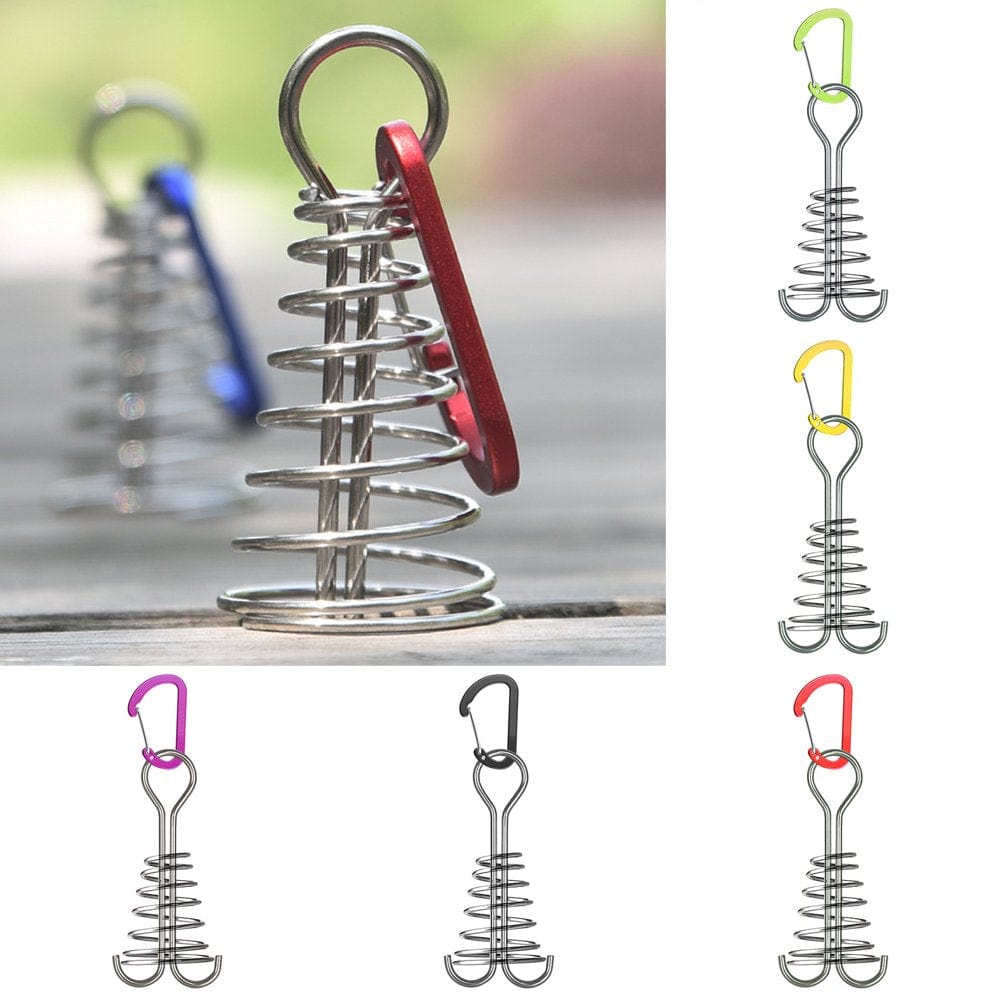 Opolski Outdoor Camping Tent Rope Buckle Hook Pallet Accessories with Carabiner Spring