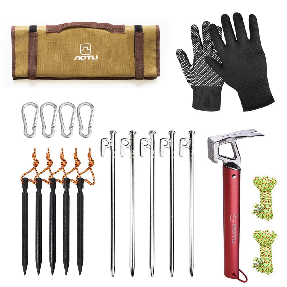 Outdoor Multifunctional Camping Tackle Storage Bag Ground Nail Hammer Camping Tackle Carrying Bag Portable Tent Tool Accessory Bag