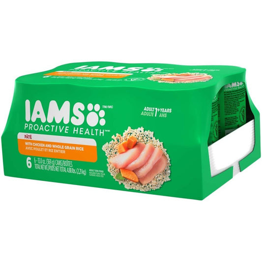 IAMS Proactive Health Pat������������ Adult Wet Dog Food Pate w/Chicken & Rice 2ea/13 oz, 6 pk