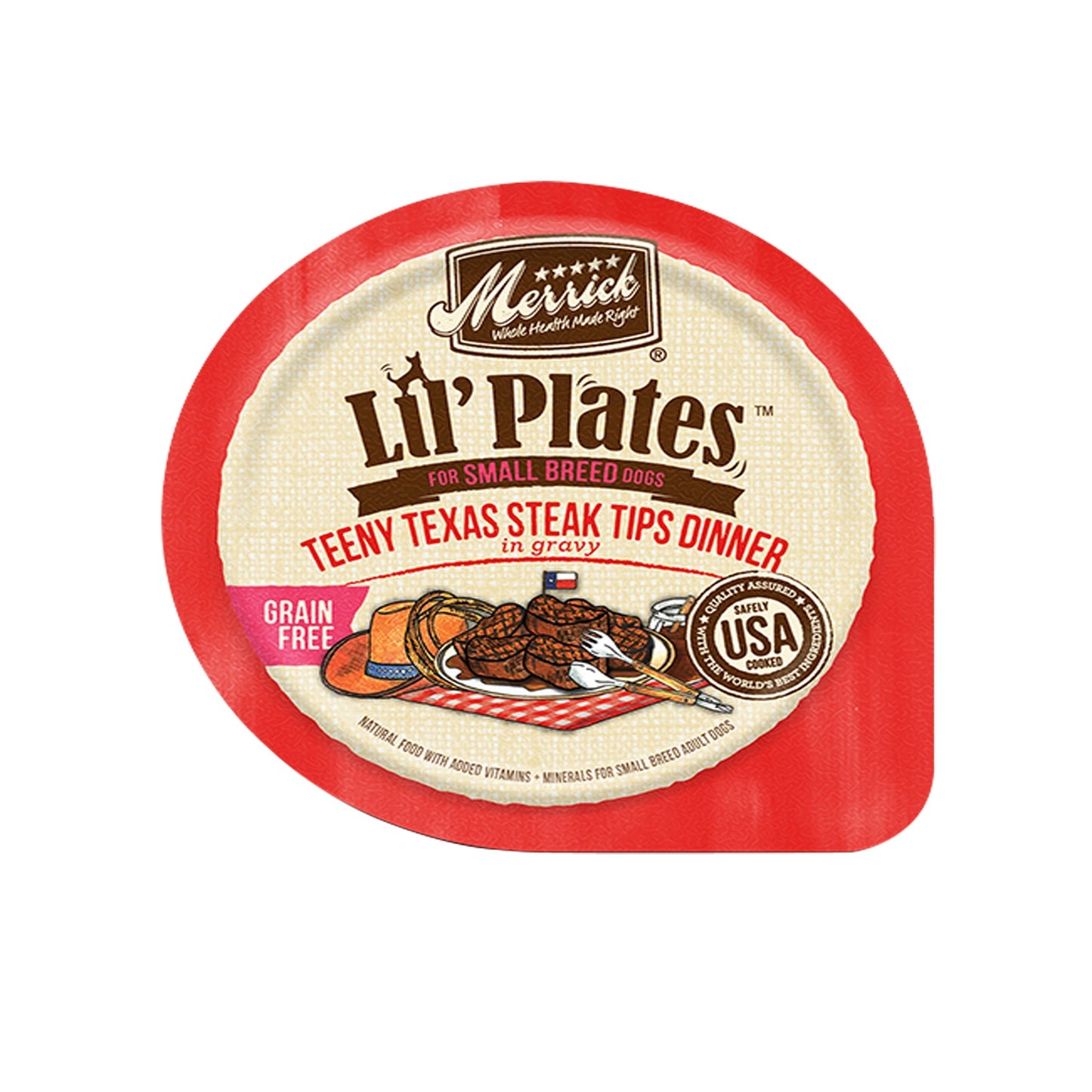 Merrick Lil Plates Grain Free Teeny Texas Steak Tips Dinner (Case Of 12)
