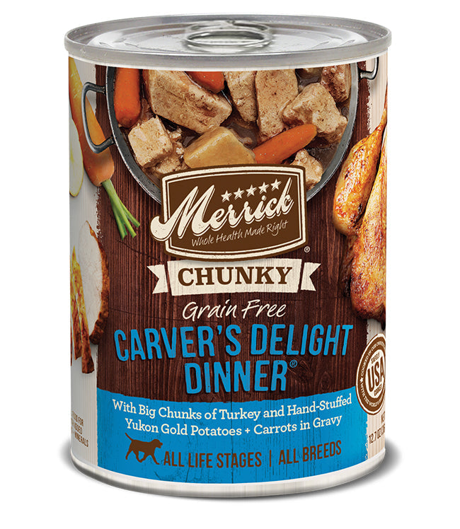 MERRICK DOG CHUNKY CARVERS DELITE 12,7OZ(Case of 12)