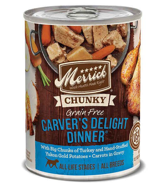 MERRICK DOG CHUNKY CARVERS DELITE 12,7OZ(Case of 12)