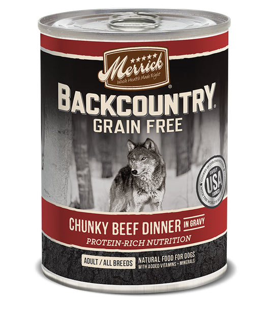 Merrick Backcountry Chunky Beef Dinner 12,7oz(Case of 12)
