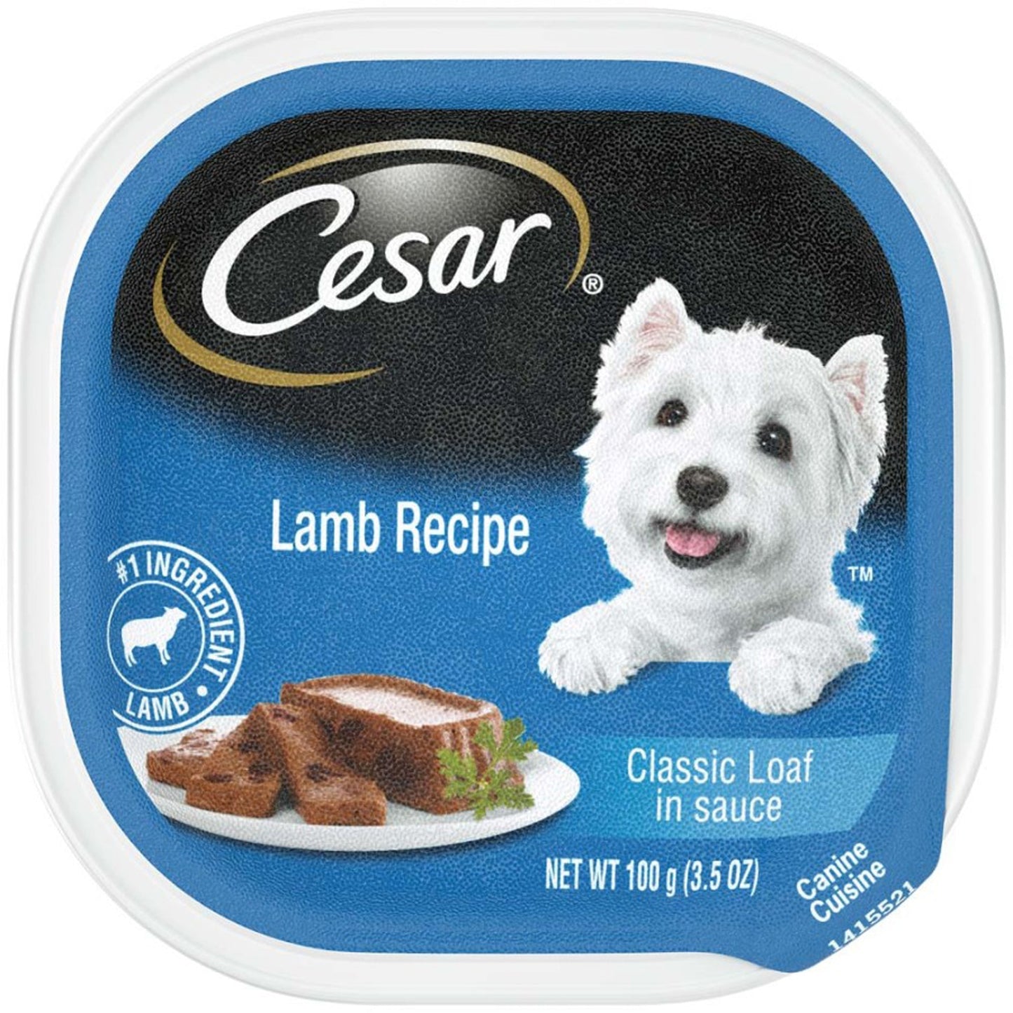 Cesar Classic Loaf in Sauce Adult Wet Dog Food Lamb 24ea/3,5 oz, 24 pk