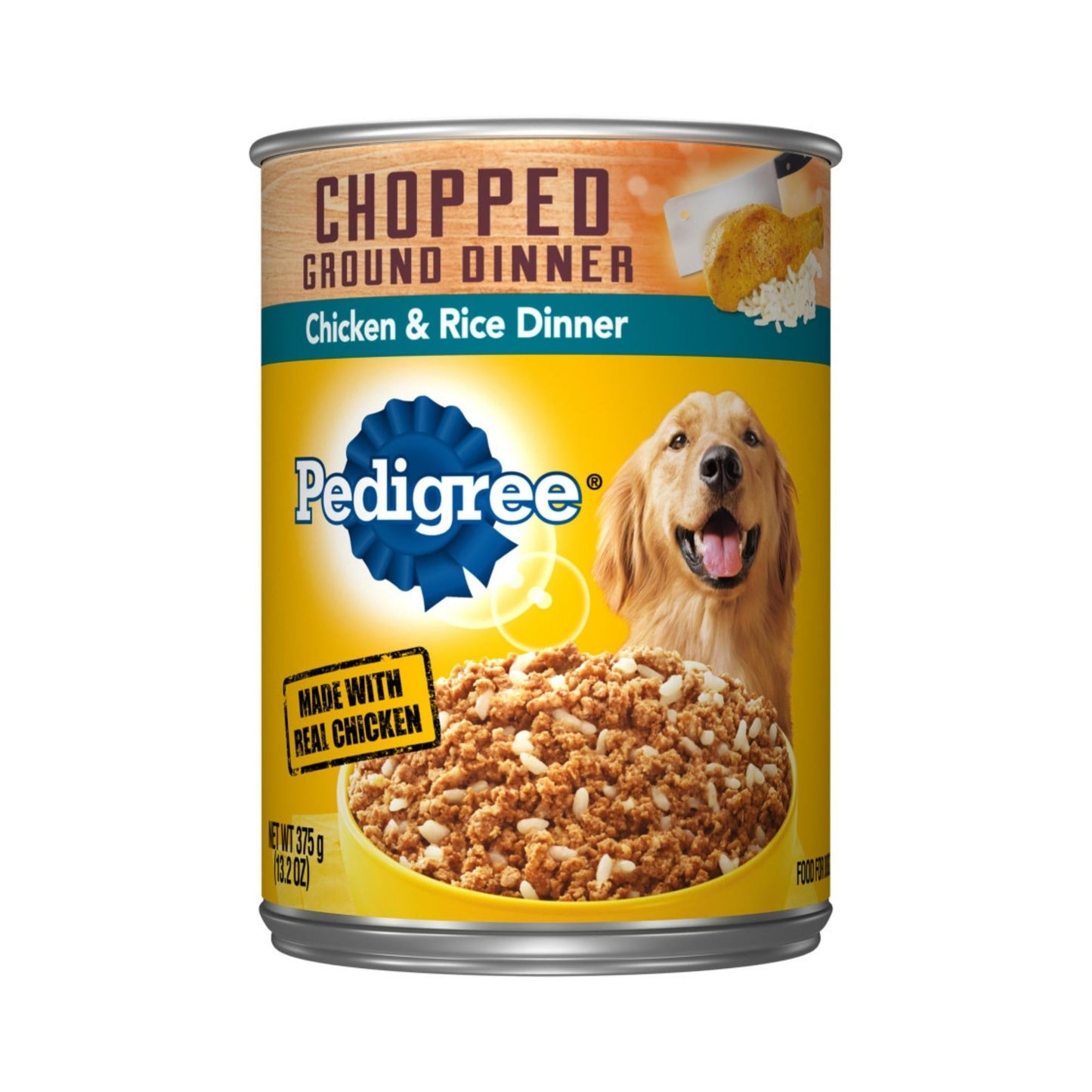 Pedigree Chopped Ground Dinner Adult Wet Dog Food Chicken & Rice 12ea/13,2 oz, 12 pk