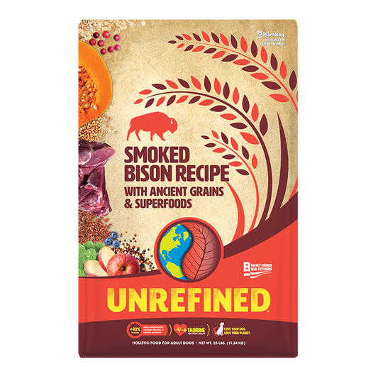 Earthborn Dog Unrefined Ancient Grains Smoked Bison 25Lb