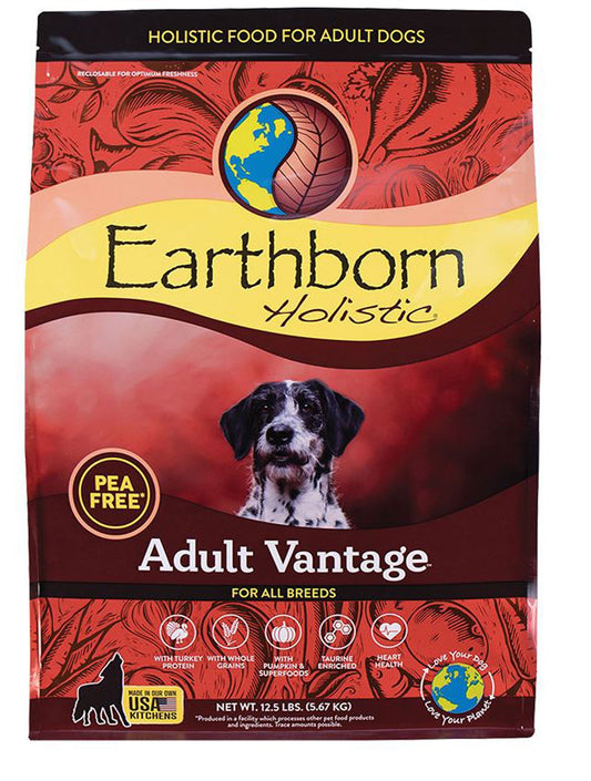 Earthborn Holistic Adult Vantage Dry Dog Food Turkey 1ea/12,5 lb