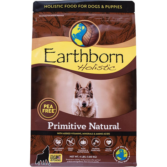 Earthborn Holistic Primitive Natural Grain-Free Dry Dog Food Turkey 1ea/4 lb