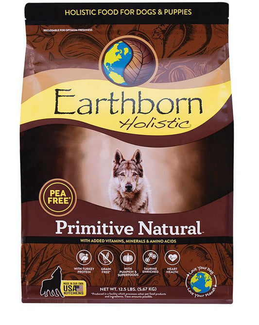 Earthborn Holistic Primitive Natural Grain-Free Dry Dog Food Turkey 1ea/12,5 lb