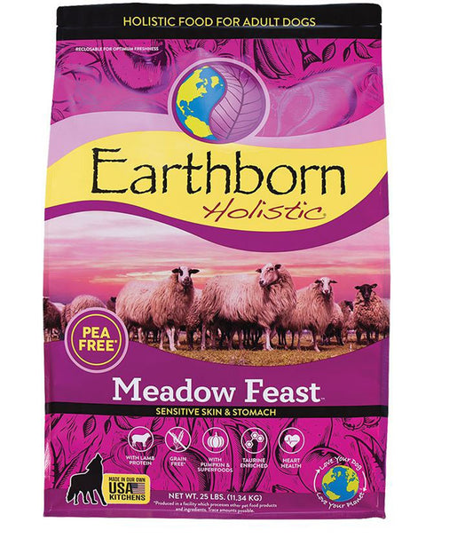 Earthborn Holistic Meadow Feast Grain-Free Dry Dog Food Lamb 1ea/25 lb
