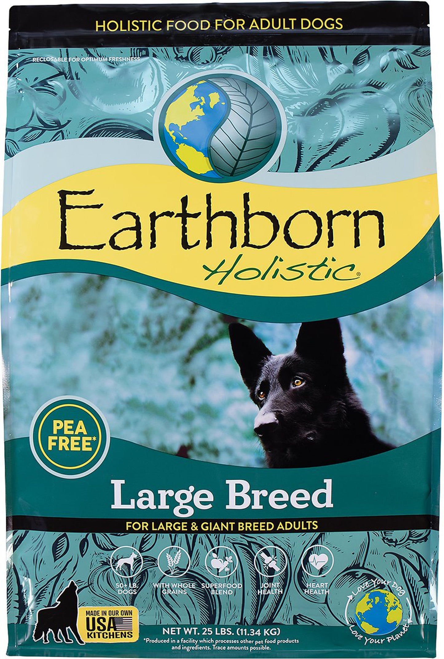 Earthborn Holistic Large Breed Grain-Free Dry Dog Food Chicken 1ea/25 lb