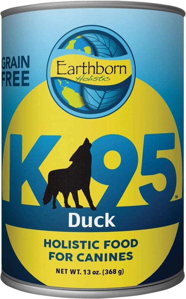 Earthborn Holistic Grain Free K95 Meat Protein Wet Dog Food Duck 12ea/13 oz