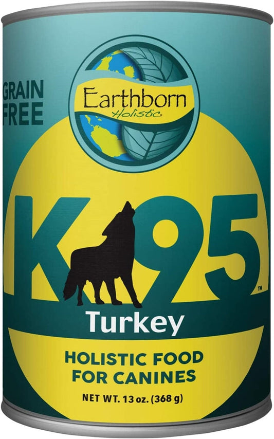 Earthborn Holistic Grain Free K95 Meat Protein Wet Dog Food Turkey 12ea/13 oz