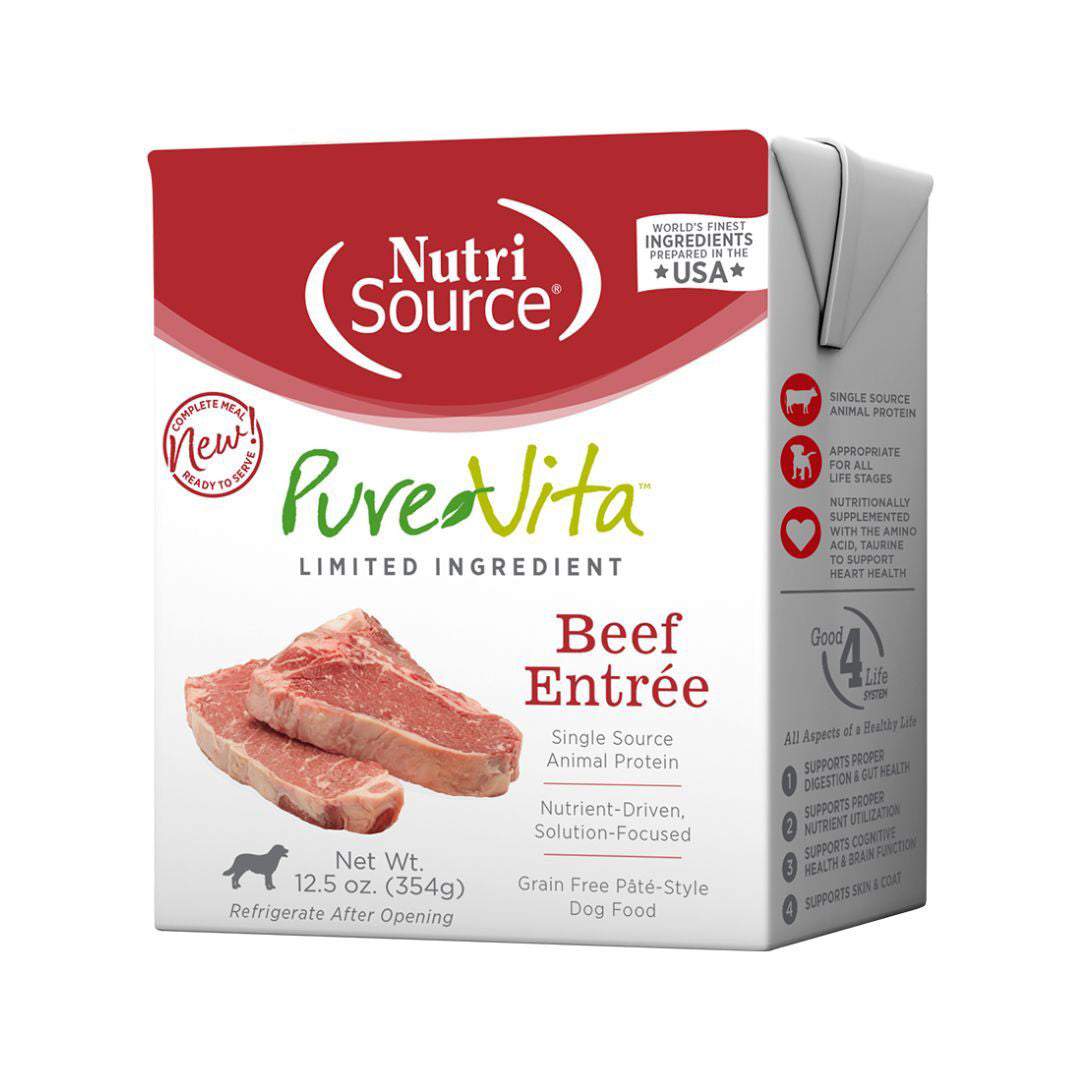 Pure Vita Dog Grain Free Beef Entr������������������������e 12,5oz,